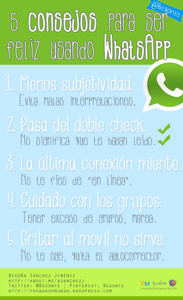 5 consejos para ser feliz usando Whatsapp